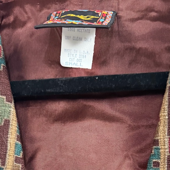 Circle T Vtg Geometric Patterned Vest and Maxi Skirt Set - Picture 3 of 9